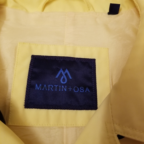 Martin & Osa Jacket Size L Raincoat Cropped Sleeves Yellow - Picture 8 of 10